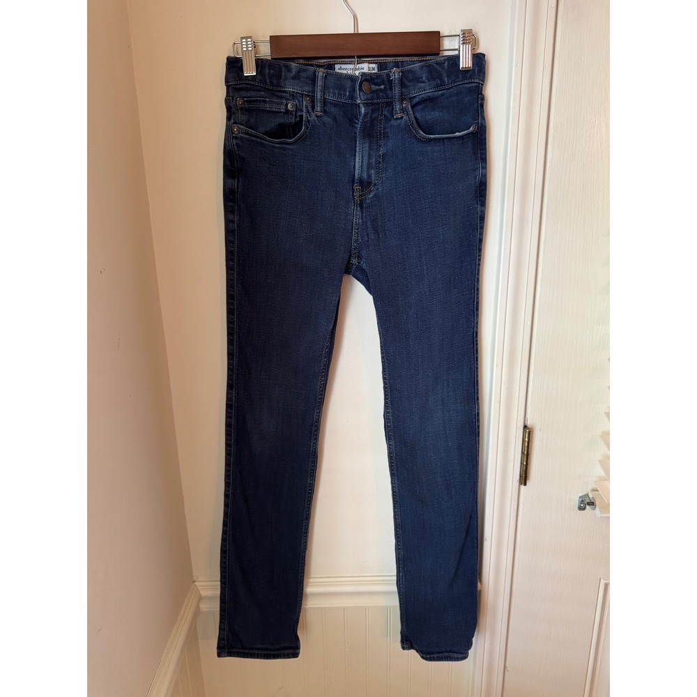 Abercrombie Kids Slim Straight Dark Wash Blue Jeans Size 15/16 Adjustable Waist